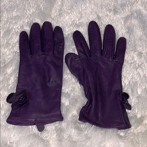 Small purple leather gloves- Ralph Lauren